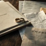 Mariage sans contrat : partage 50/50 au divorce, alliances et documents notaire