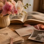 55 ans de mariage, noces d’orchidée : bouquet d’orchidées blanches et roses, idée cadeau