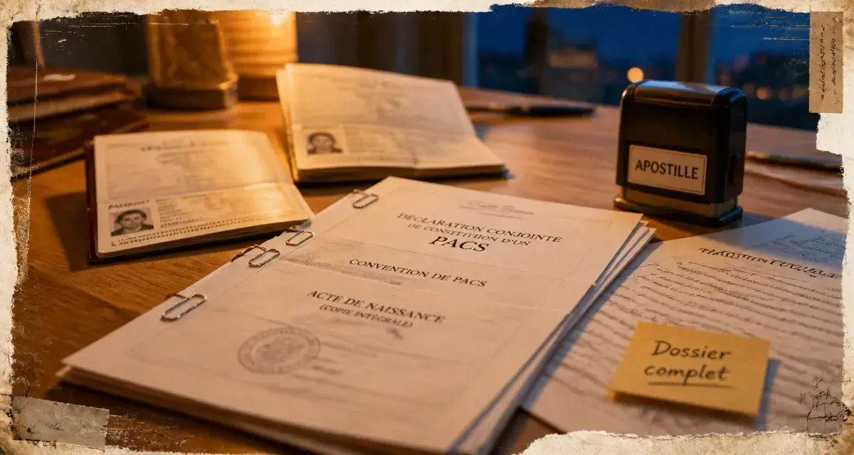 Dossier PACS etranger demarche avec apostille et traductions