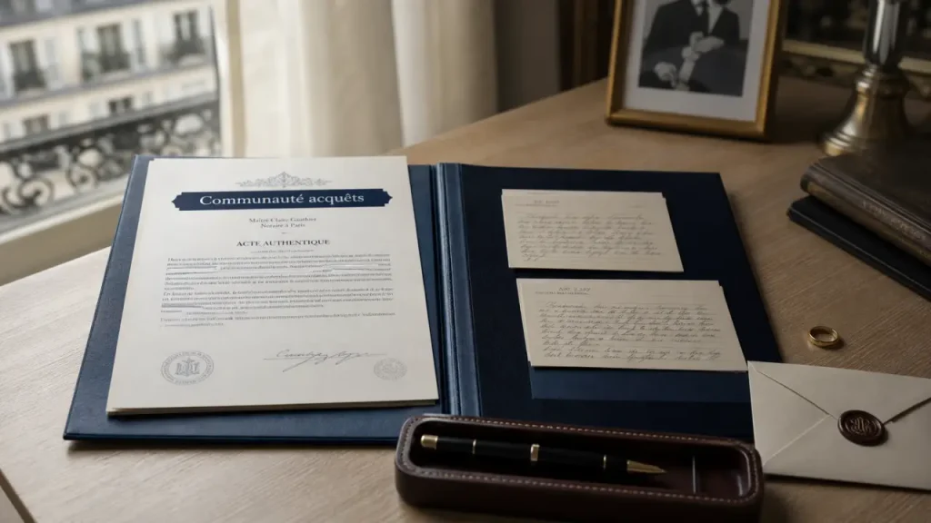 Pas de contrat de mariage : biens communs, dettes et partage par moitié