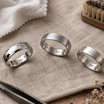 Alliances hommes argent 925, vue atelier bijouterie