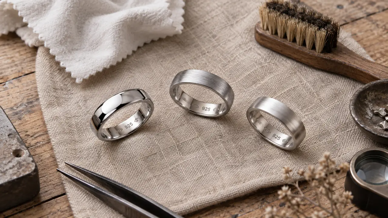 Alliances hommes argent 925, vue atelier bijouterie