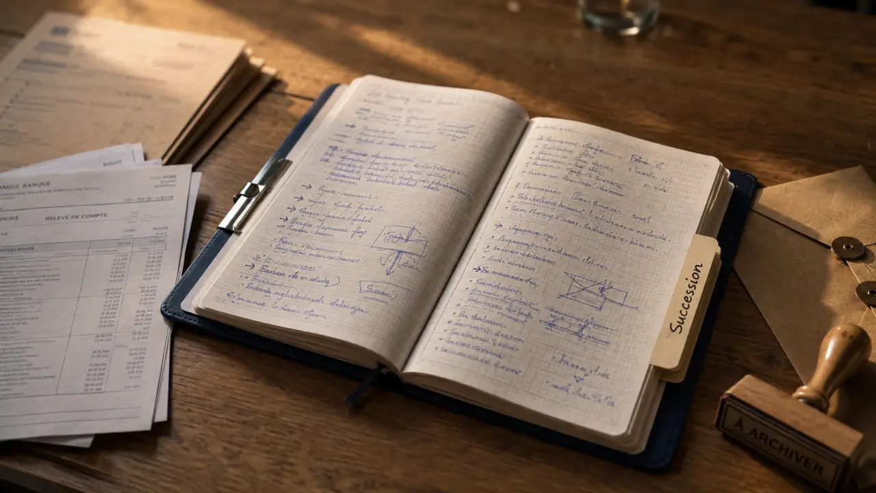 Carnet de succession gratuit pdf : 8 pages imprimées, prêtes à archiver