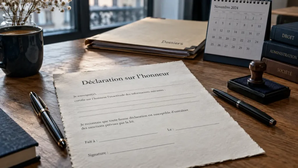 Déclaration sur l’honneur de communauté de vie : choisissez le bon modèle avant de signer