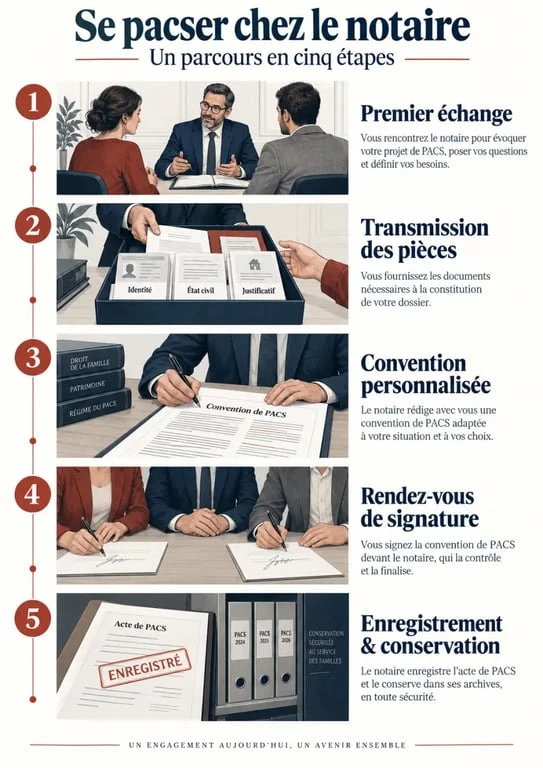 Se pacser chez le notaire : étapes de la consultation à la signature de la convention