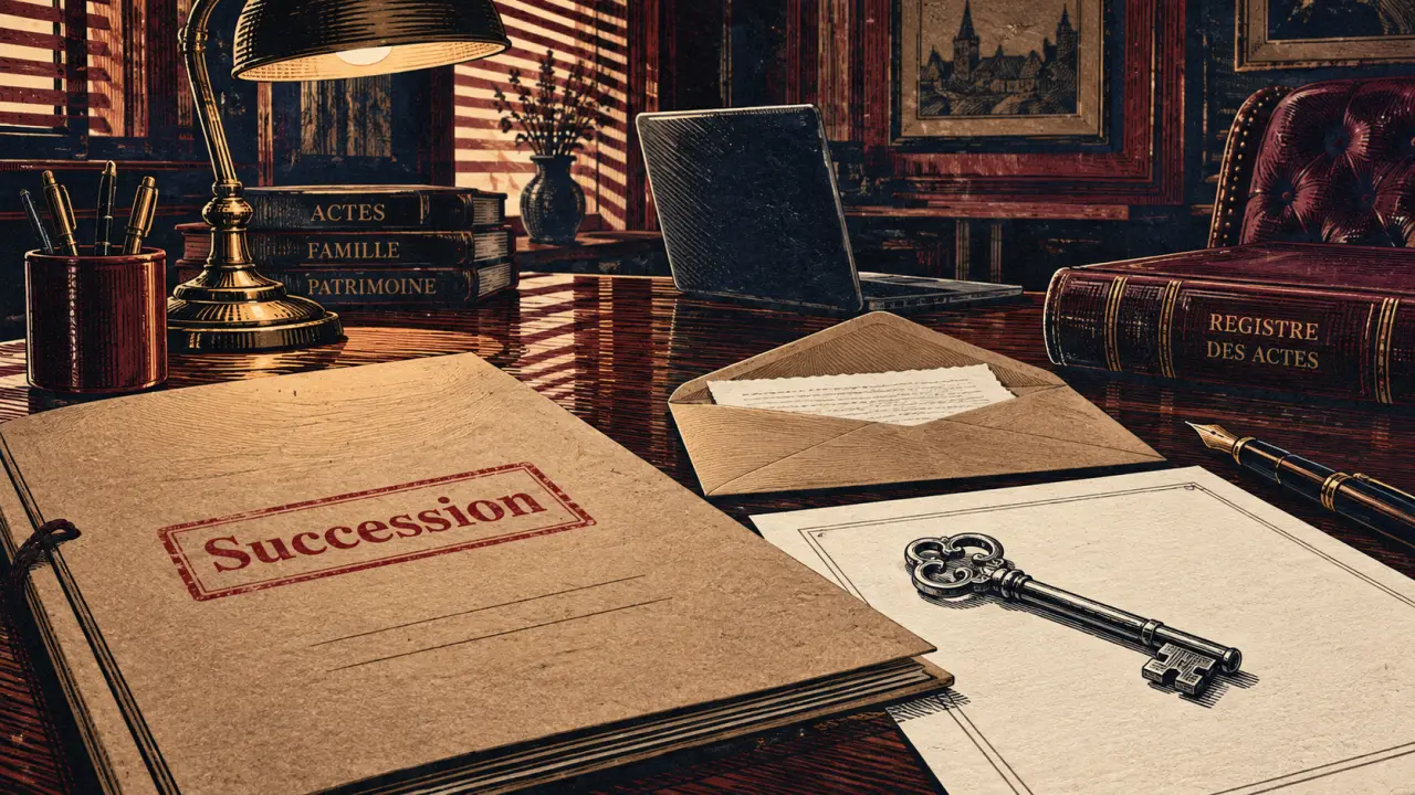 Notaire obligatoire succession : dossier “Succession” et acte en étude