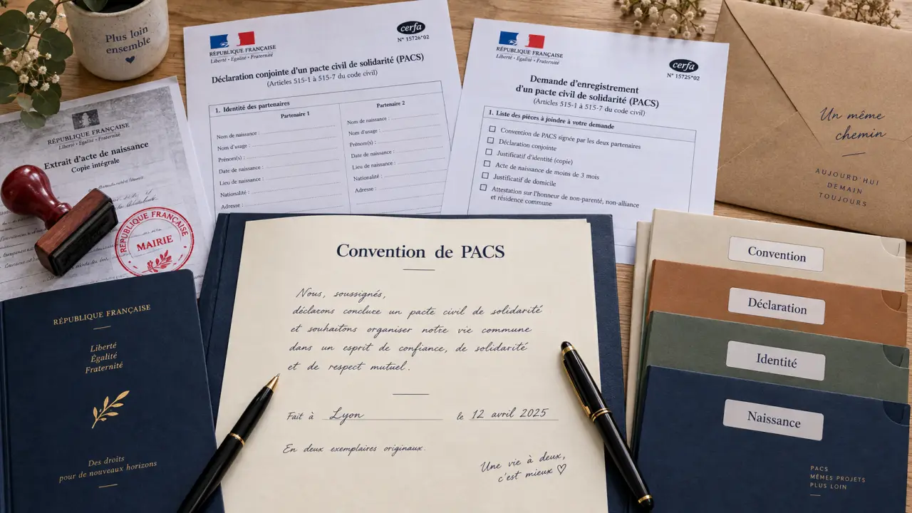 PACS documents : pièces à fournir pour un PACS