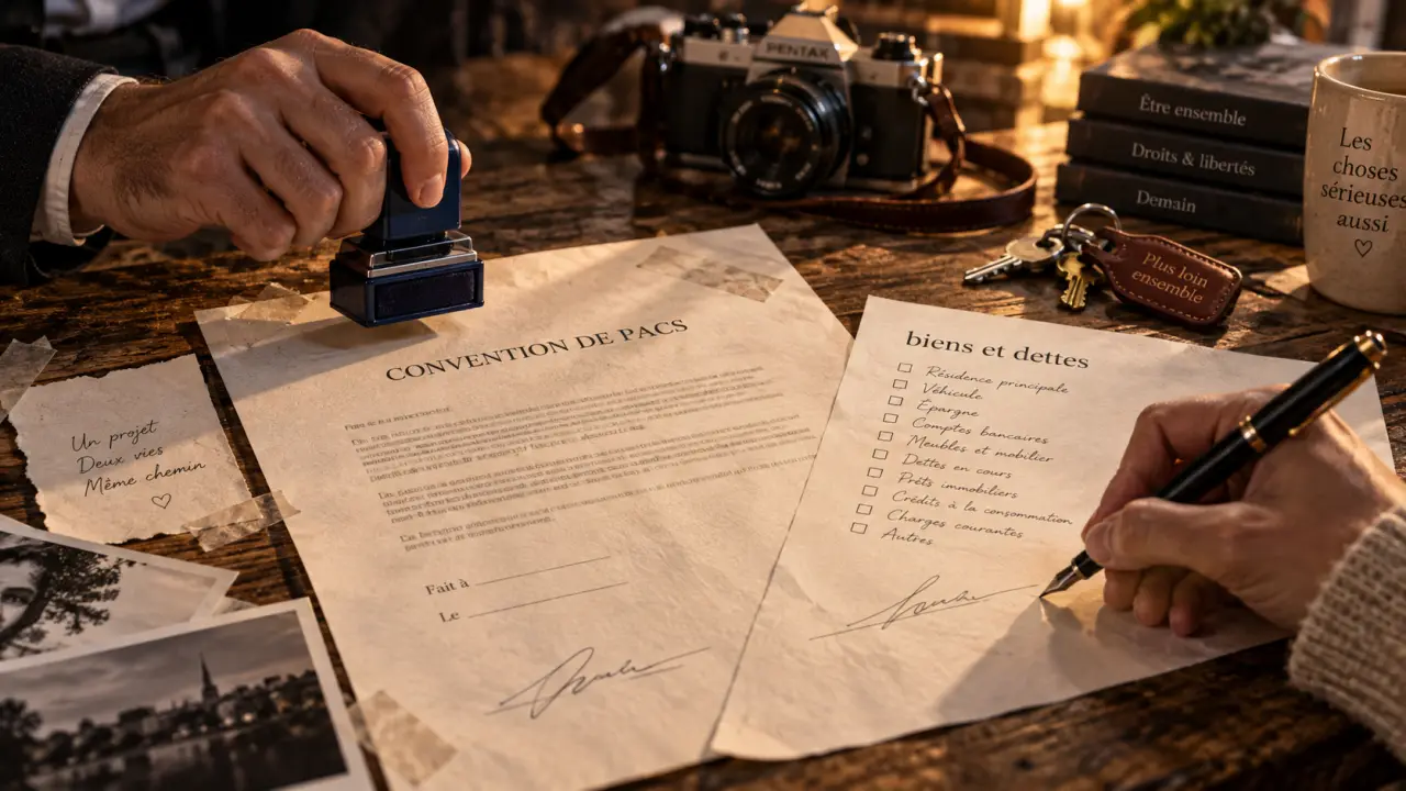 Pourquoi se pacser : documents de PACS, protection du couple, pas de remplacement testament