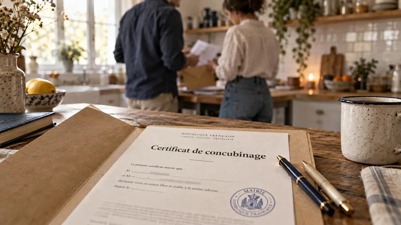 Concubinage def : certificat de concubinage, union libre sans succession automatique