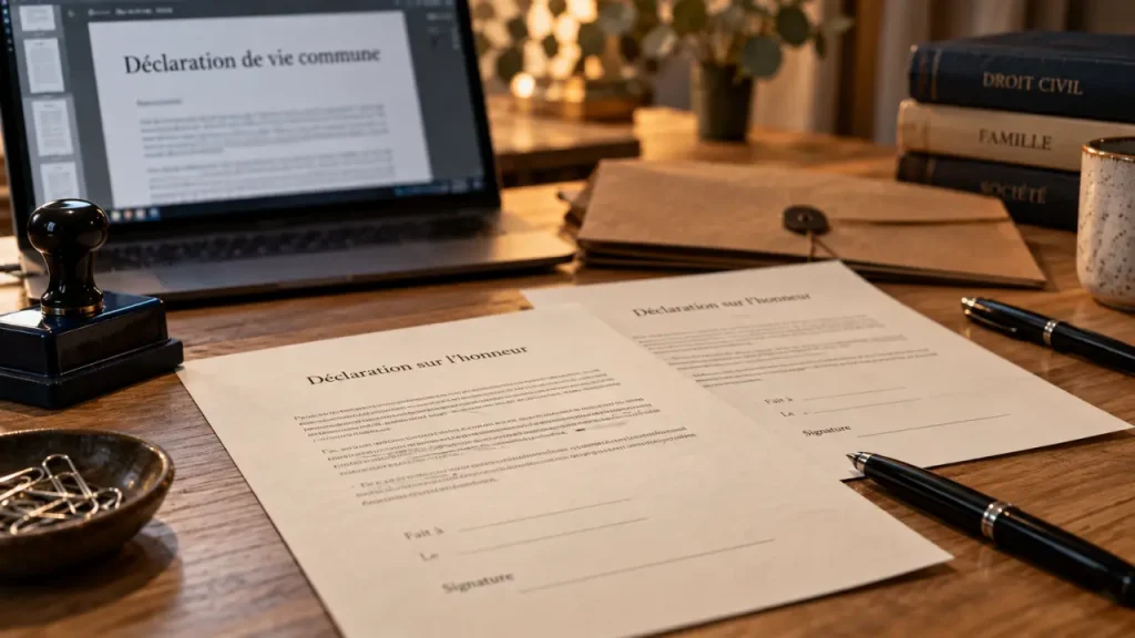 Déclaration sur l’honneur de vie commune en PDF : l’erreur qui peut faire refuser votre dossier