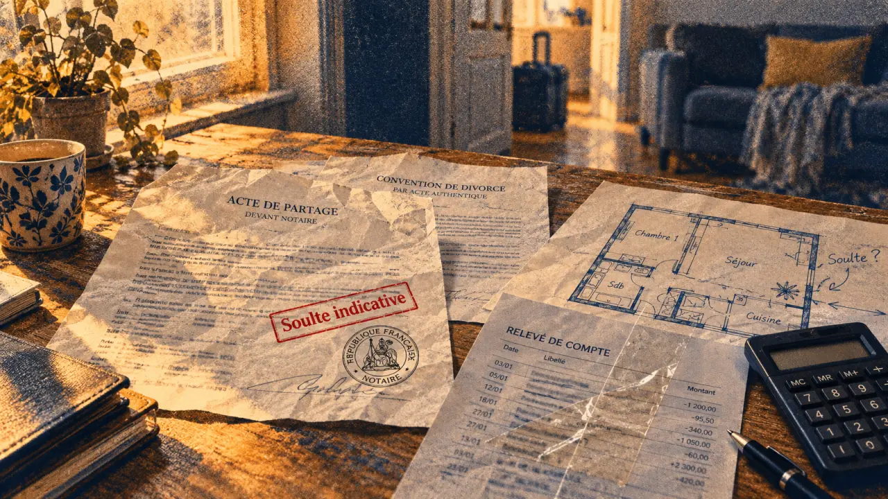 Séparation concubinage propriétaire : soulte indicative et documents notariés